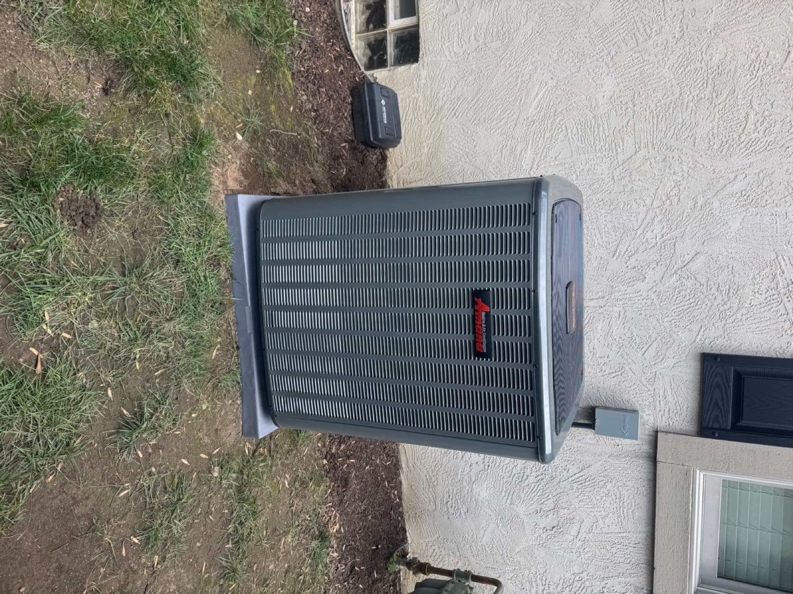Amana AC condenser installation