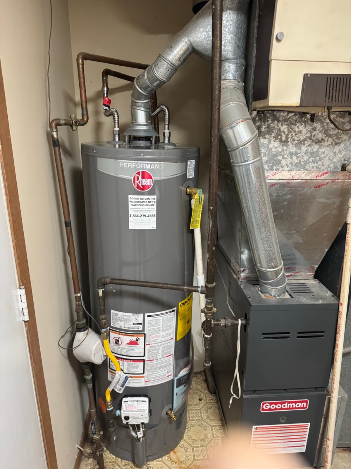 Water heater and furnace installation